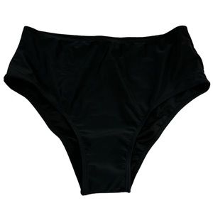 SHEIN Swim Basics Women's Bikini Bottom Bathing Suit Size 0XL Black